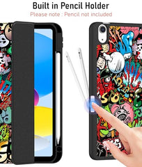 Robustrion Cover for iPad 11th Generation (A16) / 10th Gen Cover Case with [Right Side Pencil Holder] [Auto Sleep Wake] [Soft Back] (2022/2025), Case for iPad 11th 11"/ 10th 10.9" - Yellow