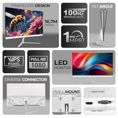Desktop Computer Set, i7 3770, 16GB RAM, 256GB SSD, 22-inch Full HD Monitor, Windows 10, with Google Chrome, Wi-Fi Dongle, Keyboard Mouse, Speaker