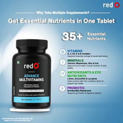 redO Advanced Multivitamin Energy Wellness Blend 120 Tablets