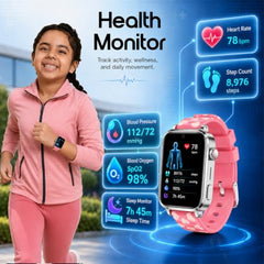 sekyo Neo Fit -India's 1st AI Smart Watch for Kids | AI Learning Assistant, 4G Video Call, GPS, Health & Activity Tracker, Smart Habit Reminder| Edu-Games, Step Count, Camera, Parent Control App