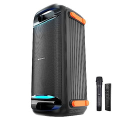 ZEBRONICS Roxor 100W Multi-Connectivity Bluetooth, HDMI ARC, Optical, USB, AUX in-Out Speaker with Dolby Audio, Wireless UHF MIC, and Karaoke, TWS, LED Lights, and Recording Function