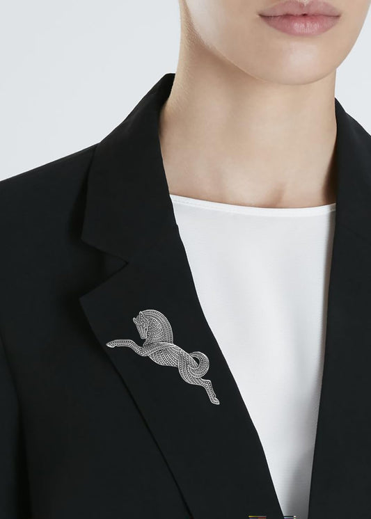 SYGA Brooch Pin Fashion Electroplated Alloy Jewellery Pin Vintage Clothing Accessories Decoration Horse Style Brooches For Men's & Women- S241