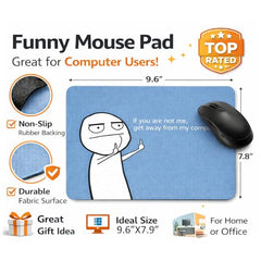 SHERISH Cute Cat (I'm OK) Mouse Pad for PC & Laptop – Waterproof Desk Mat with Funny Cartoon Cat Design, Smooth Cloth Surface & Non-Slip Rubber Base Ideal for Office, Work from Home & Gaming 19x23 cm