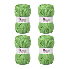 Woolco Oswal Brilon Acrylic Hand Knitting Yarn Balls Pack of 4 (50g Each) -Soft Wool Yarn for Knitting, Craft, DIY Projects, Sweaters, Scarves, Multicolor Wool Thread for Home Use (Off White)
