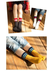 MOMISY 5 Pairs Baby kids Girl Boys Toddlers InfantmCotton Stretch Baby Socks (IN, Age, 3 Years, 5 Years, Multi2Bars)