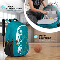 Skybags Brat Pro Max 35L Laptop Backpack (Upto 15.6"), 3 Compartments,Black