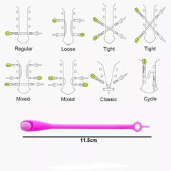 MOMISY Elastic Shoelaces Stretchy Silicone Elastic Special No Tie Shoe Laces for Children and Adults Lazy Tieless Suitable for All Shoes-Light Blue, 14Pcs
