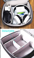 House of Quirk Electronics Accessories Organizer Bag, Universal Carry Travel Gadget Bag for Cables, Plug and More, Perfect Size Fits for Pad Phone Charger Hard Disk (Sky Blue)
