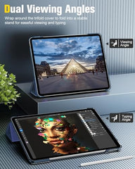 ProElite Cover for Xiaomi Mi Pad 8/8 Pro/Mi Pad 7/7 Pro 11.2 inch Cover, Flip Case Cover with Transparent Back & Stylus Pen [Auto Sleep Wake Support], Black
