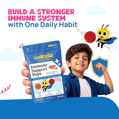 Wellopia Immune Support Pops | Orange & Mixed Berry | Ages 2+ | 15 Pops
