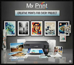 MY PRINT L11050 Printer | A3+ Size | 4-Color Ink Tank Printer | Includes USB Cable | 1-Year Warranty (A3+ Size L11050)