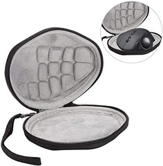 M.G.R.J® Portable Carrying Hard Case Cover for Logitech MX Ergo S/MX Ergo / M575 / M570 Wireless Trackball Mouse (Black)