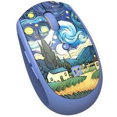 Portronics Toad III Plus Rechargeable Bluetooth Mouse with Bluetooth & 2.4 GHz Wireless Connectivity, Stylish Illustrated Design, 6 Buttons, Soft Silicone Grip for Laptop, PC, Mac (White)