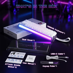 ATTACK SHARK R85 HE Hall Effect Gaming Keyboard, 75% Rapid Trigger, 8KHz
