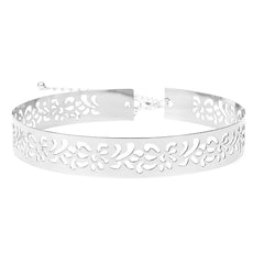 SYGA Women's Waist Chain, Iron Girdle, Women's Skirts,Dresses Versatile Metal Wide Accessories(wp191-6 silver)