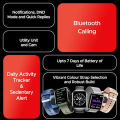 boAt Storm Call 3 w/TBT Navigation, Daily Activity Tracker, DIY Watch Face Studio,700+ Active Modes, 1.83" (4.6 cm) HD Display Fitness Smart Watch for Men & Women(Black Metal)