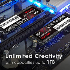 SP Silicon Power UD9X 500GB NVMe PCIe 4.0 M.2 2280 SSD, Up to 5000MB/s, 3D NAND, Gen4x4 Internal Solid State Drive for PC, Laptop, Desktop (SP500GBP44UD9005IN)