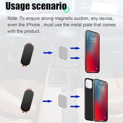 MOMISY Magnetic Mobile Phone Holder for Car Dashboard, [Easily Install] Mount [8 Strong Magnets] Friendly iPhone Mobile Stand Fits with All Smartphones (Rose Gold)