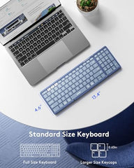 Samsers Foldable Bluetooth Keyboard with Numeric Keypad,Full-Size Wireless Folding Keyboard with PU Leather, Portable Travel Keyboard for iOS Android Windows Mac OS, Support 3 Device(BT5.1 x 3)-Black