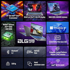 Acer ALG, 13th Gen Intel Core i5-13420H, NVIDIA GeForce RTX 3050-6GB DDR6, 16GB RAM, 512GB SSD, FHD 15.6"/39.62 cm, 144Hz, Windows 11 Home, Steel Gray, 1.99 KG, AL15G-53,Gaming Laptop
