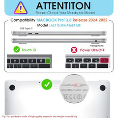 HASTHIP Laptop Cover for MacBook Air 13.6 Inch M4 A3240 M3 A3113 M2 A2681