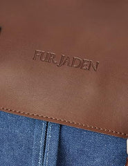 FUR JADEN Eco Friendly Travel 4 Compartment Laptop Backpack Made of Water Resistant Sustainable Canvas and Vegan Leather for Unisex for Travel Hiking Work (Coffee)