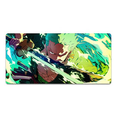 JIGARI Extended Anime Large Mouse Pad (11 x 23 Inch) | Gaming Mousepad for Laptop, Desktop & Keyboard | Smooth Surface | Anti-Slip Rubber Base (Zoro - Sword Master - One Piece (P08))