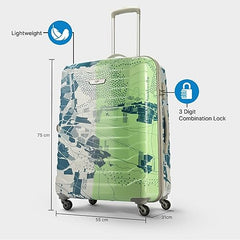Skybags Trooper Set of 3 (S+M+L) Printed Hard Case Trolley Bags, Green