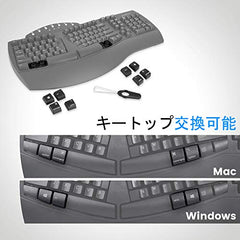 Perixx PERIBOARD-612W Wireless Ergonomic Split Keyboard with Dual Mode 2.4G and Bluetooth Feature, Compatible with Windows 10 and Mac OS X System, White, US English Layout