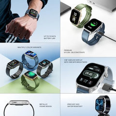 boAt New Launch Ultima Vogue 2, India's First AMOLED Type-C Smartwatch, 1.96" Display, 1000 nits Brightness, Metal Body w/Premium Straps, 10-Days Battery Life, Smartwatch for Men & Women(Active Black)