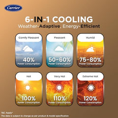 Carrier 2 Ton 5 Star Wi-Fi Smart Flexicool Inverter Split AC (Copper, Convertible 6-in-1 Cooling,Smart Energy Display,HD & PM 2.5 Filter, ESTER EDGE FXi (Wi-Fi), CAI24EE5R35W0,White)