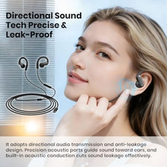 ZORBES® Wired Open Ear Earbuds Headphones Type C Ear Hook Headset with Mic