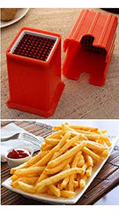 Urdhvamurti Potato Chipser, French Fries Chips Maker Machine, Snacks Finger Chps Cutter, Stainless Steel Blade with Plastic Body Potato Chips Cutter for Vegetable (Multi Colour)
