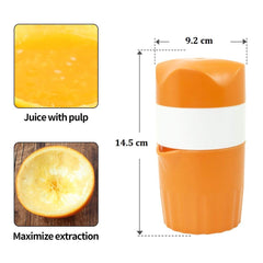 SYGA Hand Orange Citrus Juicer Manual Rotate Press Squeezer Portable Fruit Juice Maker for Lemon Lime Grapefruit with Pulp