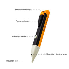 SYGA Plastic AC Voltage Tester Volt Test Pen Detector Sensor 90~1000V Non-Contact_Multicolour_1 Piece