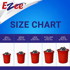 Ezee Garbage Trash Bag for Dustbin | 30 Pieces | Large 24 X 32 Inches I 15 piece x Pack of 2, Disposable plastic, 30 Count, Plastic