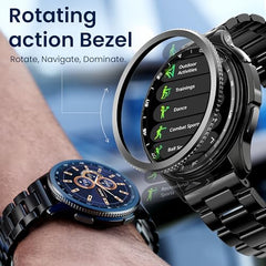GOBOULT Crown R Pro 2 Smartwatch 1.43''HD AMOLED Display,BT Calling 5.2,600Nits Brightness,IP67,150+Watchfaces, 120+Sports Modes, AI Voice Assistant, SpO2 Monitoring(Charcoal Black)