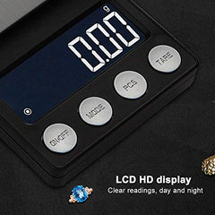 Cason Digital Pocket Scale for Gold Jewellery, Portable Mini Weighing Machine with 0.01G to 500G Precision, Small Grams Measuring Scale for Jewellery, with Auto Calibration, Tare Function(Gold)