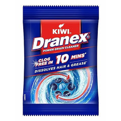Kiwi Dranex Drain Cleaner Powder | Pack of 6 | Unclogs Drains in 10 Min