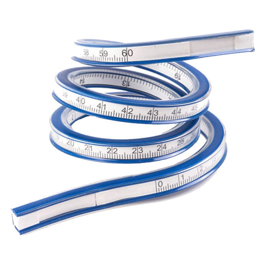 SYGA Round Flexible Curve Measuring Curvilinear Scale Vinyl Drawing Rulers Curves (60 cm / 24 Inch)