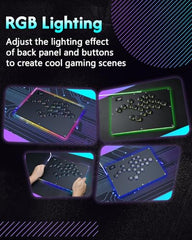 GuileKeys Arcade Fight Stick GK-21, All-Button Gamerfinger with Custom RGB & Turbo Functions, Arcade Controller for PC/PS4/PS3/Switch/Steam Game Keyboard Supports Hot Swap & SOCD