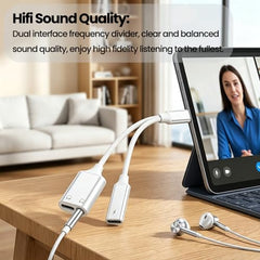 Verilux 3 in 1 Type C to 3.5mm Audio Splitter Headphone Adapter 60W PD