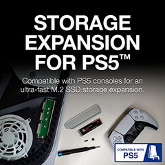 Seagate Game Drive PS5 NVMe SSD for PS5 2TB Internal Solid State Drive - PCIe Gen4 NVMe 1.4, Officially Licensed, Up to 7300MB/s with Heatsink (ZP2000GP3A1001)
