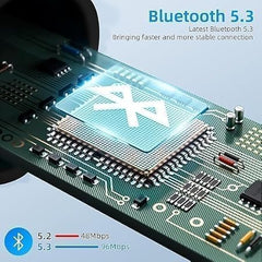 NKETUO Wireless Bluetooth Earbuds, ENC Noise Reduction, HD Stereo Sound, Gaming Earphones, Type-C Fast Charging, Smart Touch Control