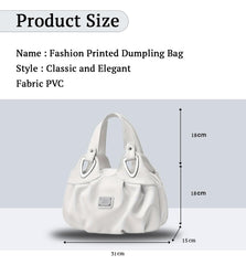 SYGA Women's Printed PU Leather Hobo Bag, Multiple Colors and Patterns, Crossbody Shoulder(WHITE)