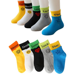 MOMISY 5 Pairs Baby kids Girl Boys Toddlers InfantmCotton Stretch Baby Socks (IN, Age, 1 Year, 3 Years, Star Shine)