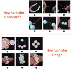 SYGA Beads for Kids Crafts Children's Jewelry Making Kit DIY Bracelets Necklace Hairband and Rings Craft Kits Birthday for 4, 5, 6, 7-Year-Old Little Girls-Multicolor (DIYBeadsSet-3)