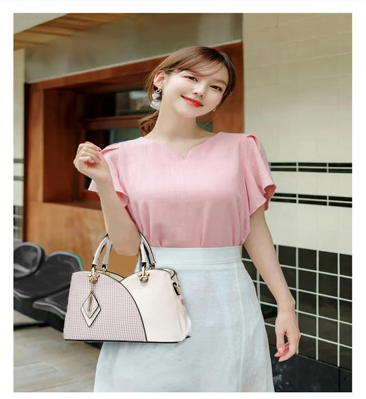 SYGA Women's Leather Chex Design Shoulder Bag Suitable Gift for a festival,occasion,Birthday (Green)