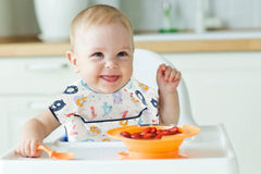 SYGA Baby Bibs with Sleeves Waterproof Feeding Dribble Bibs Painting Apron Bibs Adjustable Closure with Large Pocket for Infant Toddler 1 to 3 Years Old- Blue Little Prince
