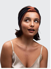 MOMISY Knotted HeadBand for Women Cute Hair Hairband Fashion Turban Cross Knotted Hair Band Accessories for Women and Girls (Navy Brown)